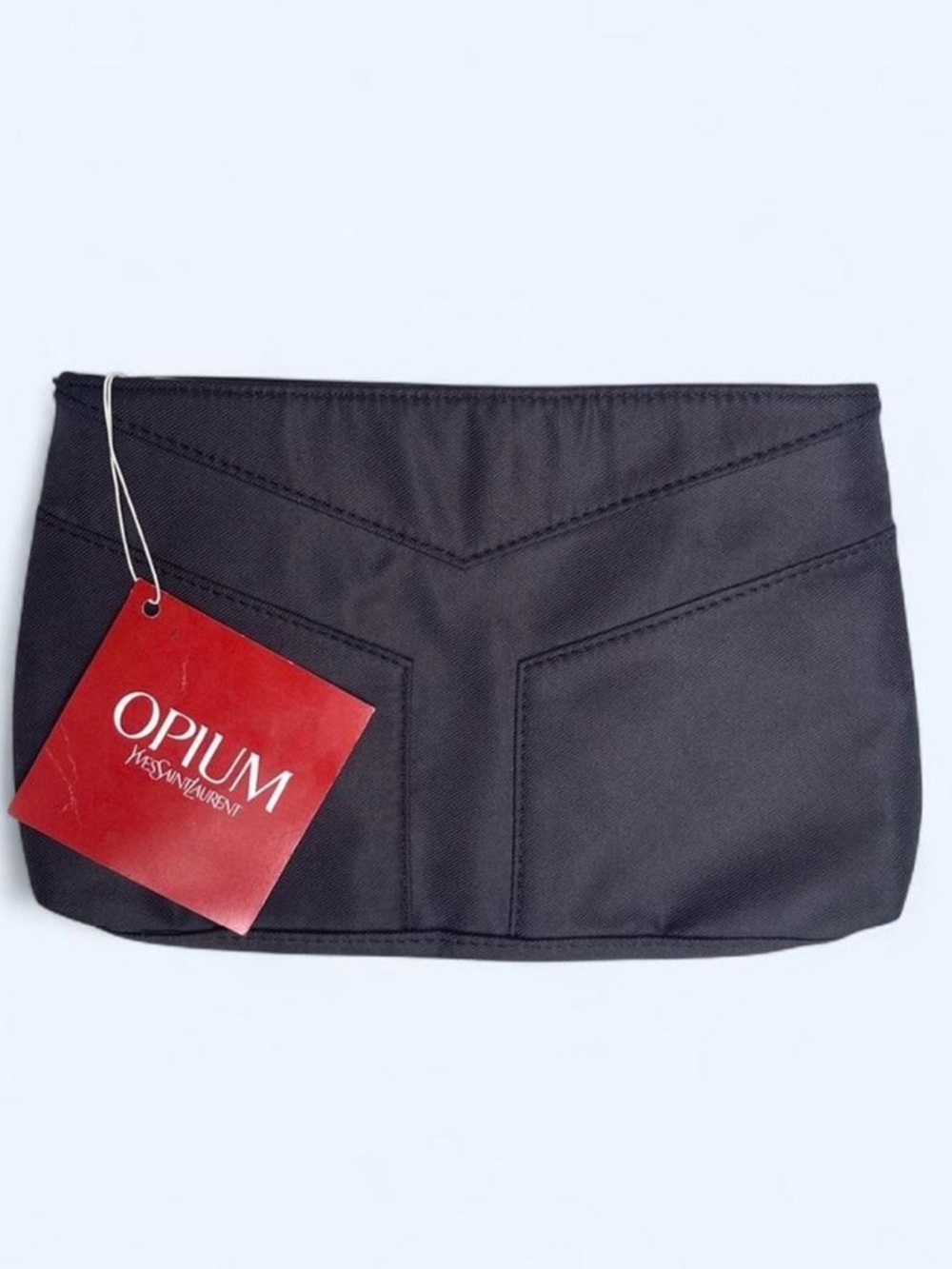 NWT Yves Saint Laurent Opium Black Clutch Pouch Cosmetics Bag Travel Minimalist